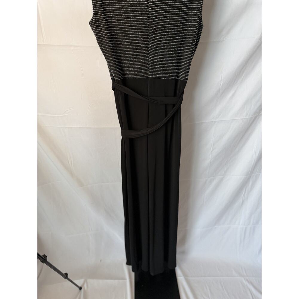 Connected Apparel Metallic Bodice Wide-Leg Jumpsuit Sz 12 NWT - Picture 8 of 11